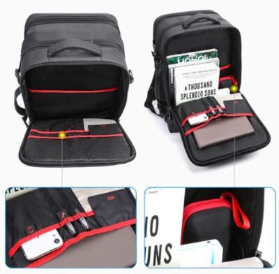 Men's Fashionable Backpack - Suitable for School and College, Water-Proof, High Capacity, USB Charging, Stylish, 15.6-Inch Laptop, Business, and Travel Backpack