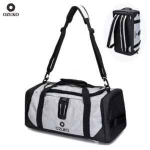 Ozuko 9005s 3-in-1 Multi Function Gym Backpack Sublimation Spend The Night Gym Duffle Bag Football Backpack Golf Sneaker Men Travel Bag