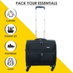 Espiral Business Trolley Cabin Pilot Luggage Carry On for Business and Office 16-Inch with 4 Wheels Rolling Case, 15.5" Laptop Compartment With TSA Lock