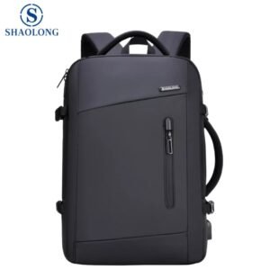 Shawlong 2020-1 # 19 inch premium quality laptop business and travel backpack with usb port (black)