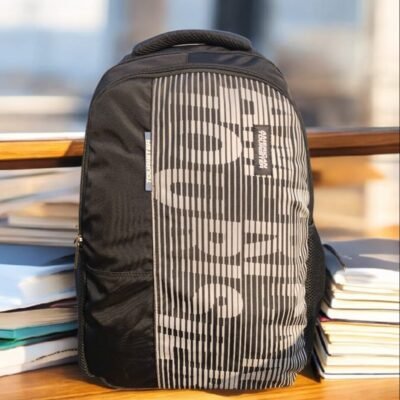 American Tourister vertical stripe pattern Backpack, the perfect fusion of bold design and uncompromising functionality built for the modern student and commuter