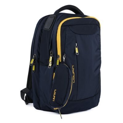 LUPIN Navy Blue Polyester Backpack for Men - Backpack