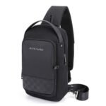 Arctic Hunter XB00105 Men Chest Bag USB Charging Sling Bag Waterproof