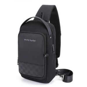 Arctic Hunter XB00105 Men Chest Bag USB Charging Sling Bag Waterproof