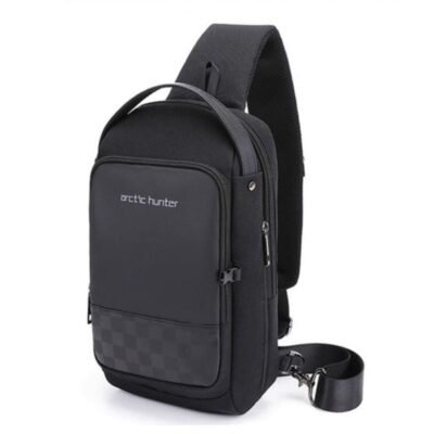 Arctic Hunter XB00105 Men Chest Bag USB Charging Sling Bag Waterproof