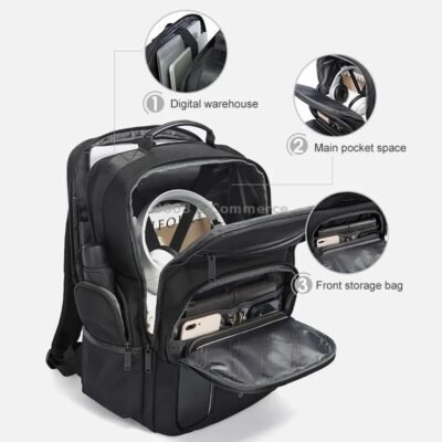 Bange BG-2602 Oxford Cloth Waterproof 15.6 inch laptop backpack, made of splash-resistant nylon, with anti-theft pocket and USB port