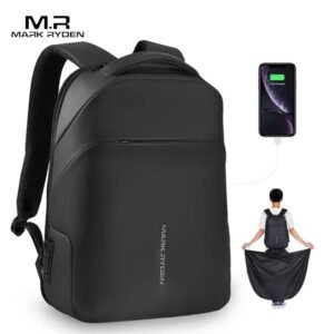 MR9068YY Casual Anti-thief Backpack With USB Port & Raincaot