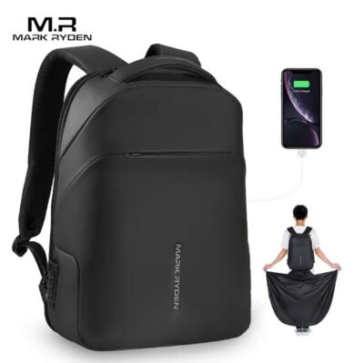 MR9068YY Casual Anti-thief Backpack With USB Port & Raincaot