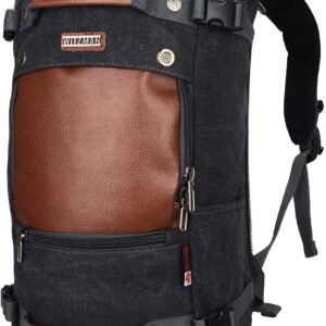 Witzman Travel Backpack Outdoor Hiking Camping Daypack Laptop Weekender Backpack (Model 2021) Black