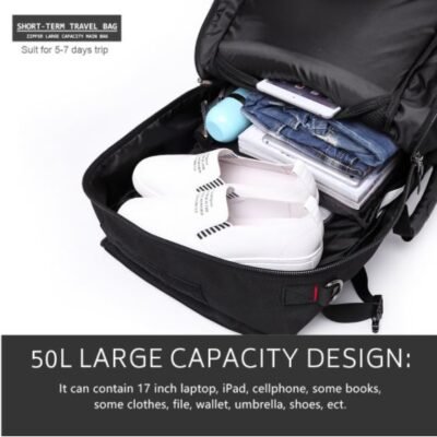 KAKA-2070D 50L Multi-Function Waterproof Travel Backpack, Carry On Backpack Durable Convertible Duffle Bag