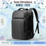 BANGE BG-7690 Travel Backpack Sleek, geometric, business-professional  water-repellent, abrasion-resistant oxford fabric.