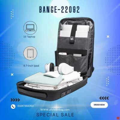 BG-22092.jpg 5 Bange 22092 X-Shield Slim 15.6inch Laptop Business Anti-Theft Multi Compartment Water Resistant Backpack