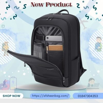 BG-22092.jpg2 BANGE 2953 Water Repellent Laptop Backpack Bag with Multi Compartment Design
