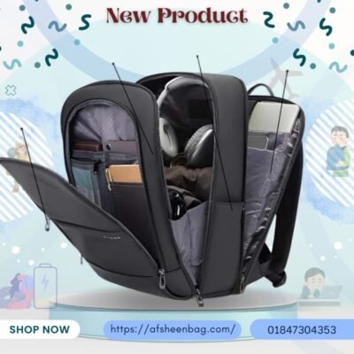 BG-22092.jpg7 BANGE 2953 Water Repellent Laptop Backpack Bag with Multi Compartment Design