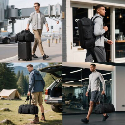 H59993dfe46d94766a4d0769bd9fb1f100 OZUKO 9834 46L Heavy-Duty Tactical Sneaker Backpack – Expandable Waterproof Weekender Duffel Bag with Shoe Pocket