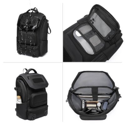 H93835fbfe8304a22a34f813246012e93U Ozuko 9840 Men's Backpack Breathable Mesh Shoulder Straps, Waterproof Bike Commutting Bag for Cycling, Climbing & Daily Use