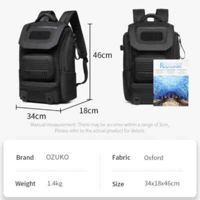 He35592725f664ce382db912f0c35a53cV Ozuko 9840 Men's Backpack Breathable Mesh Shoulder Straps, Waterproof Bike Commutting Bag for Cycling, Climbing & Daily Use