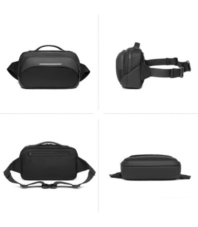 OZUKO-9551-Water-Resistant-Waist-Bag-6 OZUKO 9551 Waterproof Crossbody Sling & Waist Bag for Men – Premium Tactical Chest Pack