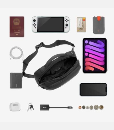 OZUKO-9551-Water-Resistant-Waist-Bag-8 OZUKO 9551 Waterproof Crossbody Sling & Waist Bag for Men – Premium Tactical Chest Pack