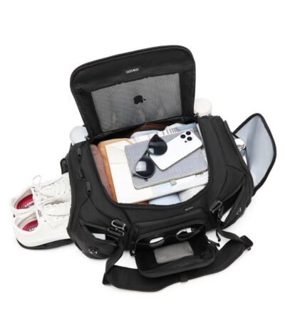OZUKO-9834-Waterproof-Tactical-Sneaker-Travel-Backpack-for-Men-7 OZUKO 9834 46L Heavy-Duty Tactical Sneaker Backpack – Expandable Waterproof Weekender Duffel Bag with Shoe Pocket
