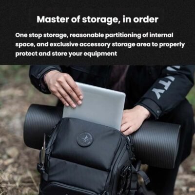 BANGE FW-230 Premium Waterproof Outdoor & Travel Backpack - Large Capacity Hiking, Cycling & Camping Bag - Black
